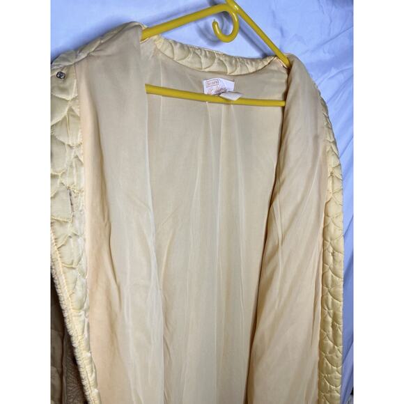 Sears at Home Wear Quilted Robe Long Lined Button Up Size Large Union Made 1970s - Picture 5 of 10